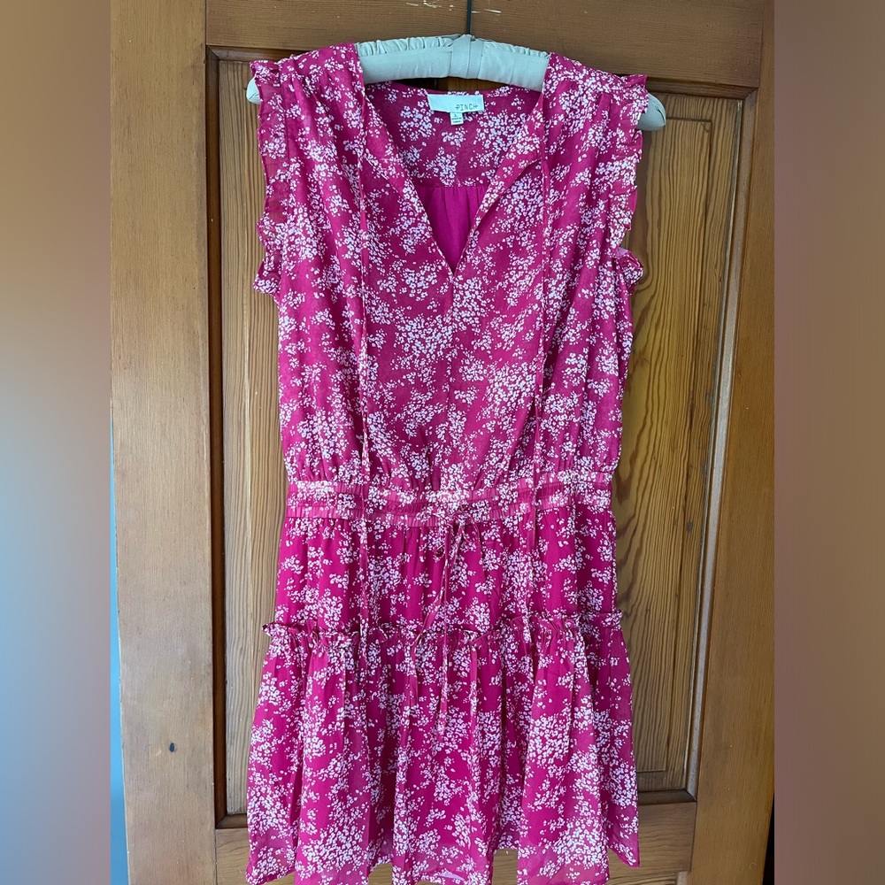 Pink ruffle dress from Pinch. Boutique purchase. Worn once.